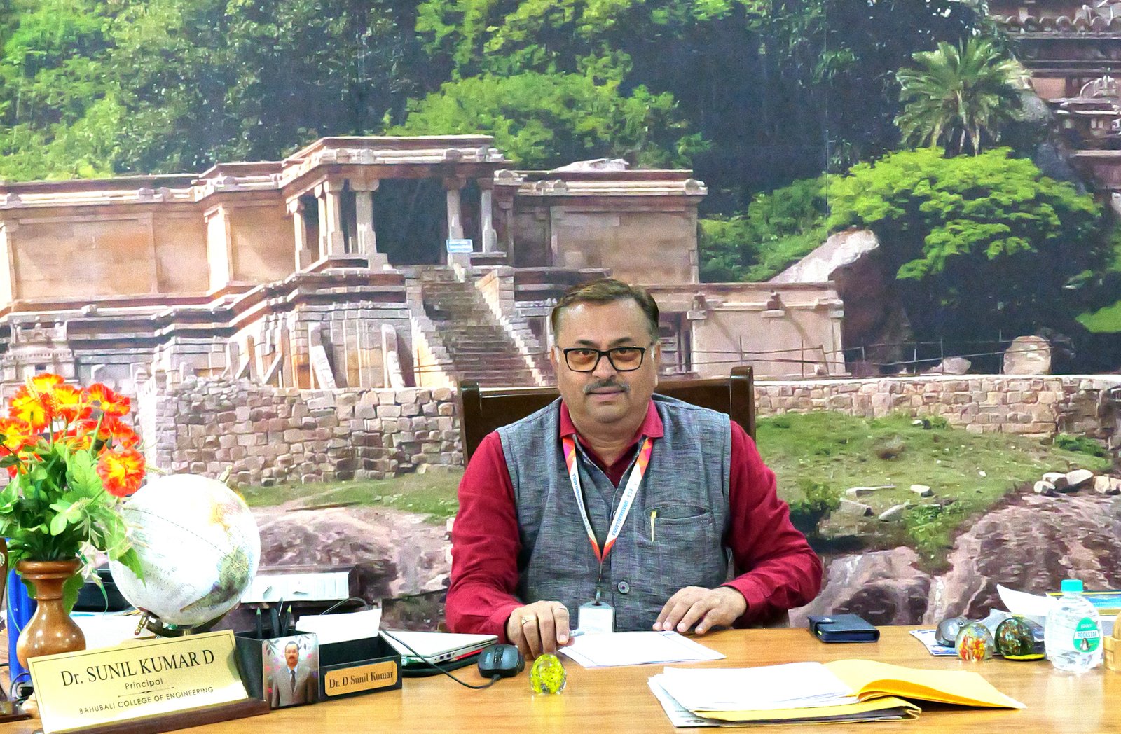 Dr. Sunil Kumar D, Principal of Bahubali College of Engineering